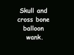 Skull and Cross bone balloon stroke.