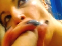 Horny slut fucked on webcam