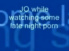 JO session while watching porn