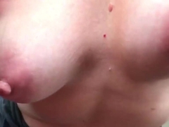 Beautiful milf tits bouncing topless slomo handjob