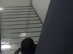 Dark Stairway is good place for public sex for horny Asians