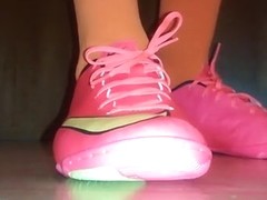 Spit action and cume with my cleats and soccer socks