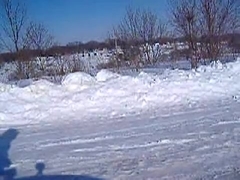 Playing in the snow