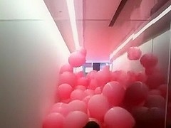 Mass Pink Balloon Burst