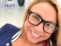 Katerina in glasses fucked with big dick