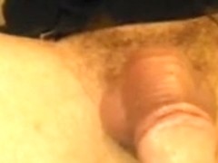 Jerking and making pre-cum.