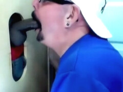 Gloryhole Lunch Time Feeding By 2 Guys