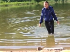 Wetlook Bathing in river