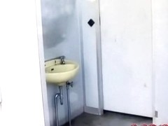 College girl went to a public bathroom and got sharked video
