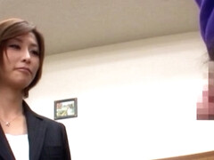 Akari Asahina hot Asian milf is one horny office lady