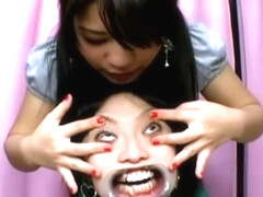 Asian Girl Gag In Mouth Getting Her Teeths Licked Nose Tortured With Hooks