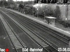 Super sex voyeur security video from a train station