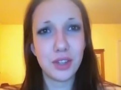 Brunette immature strips in porn video