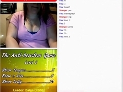 Chubby girl plays the anti-boredom omegle game