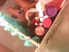 Sis caught masturbating on the toilet