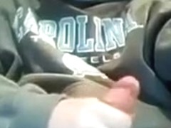 Stroking cock and cum on cam scene 2