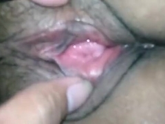 Asian wife pussy close up