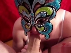 POV Butterfly Mask Blowjob