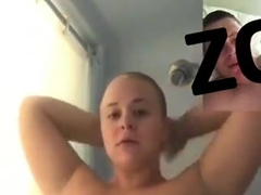 My gf big tits in the shower