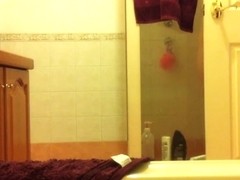 My gf taking a shower