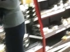 Great ass candid in shop, in jeans tight ass