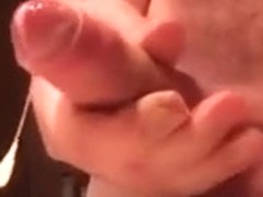 Slow-motion stroking and cumshot.