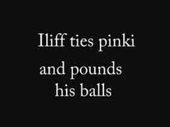 Iliff ties pinki tightly and beats his balls