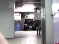 Garage sharking video of extremely sexy slender Asian whore