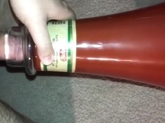 Fucking a Heinz Ketchup Bottle - Creampie Ketchup