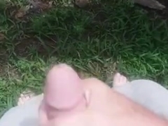 wanking in the park