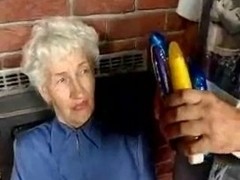 Unshaved Granny with dildos