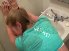 Incredible Blonde Banged in Bathroom