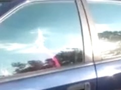wife in car masturbates and blows hubby's dong