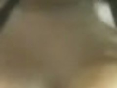 Argentinean amateur slut shows her big dark tits on cam