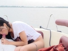 Ella in girl with great amateur tits gets fucked on a boat