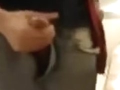 Bigcockflasher - Caught wanking in public restroom