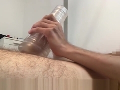 8 cock wheelchair man cumshot with loud moaning spasms (climax at 5'00)