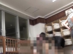 Asian girl in changing room shows her thick hairy cunt pk01