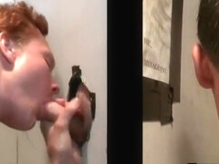 Gloryhole gay blowing straight pecker