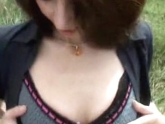 Amateur video of a slut I met in the park and she blew my flute