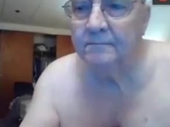 Horny grandpa ass play