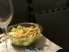 Salad drenched in piss