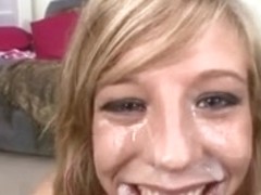 hawt woman takes several facual cumshots