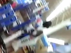 fat black see thru booty in store, crotch wedgie