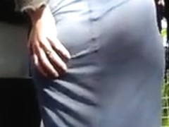 Street voyeur filmed a sexy bitch with nice butt