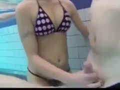 Handjobs and blowjobs in the swimming pool
