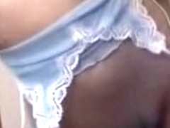 Seducing undress and rub on webcam
