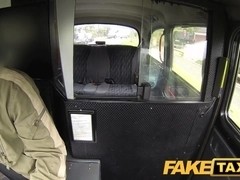 FakeTaxi: Juvenile blond with large milk cans in taxi creampie