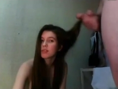 Sexy Teen Hairjob and Cum in Hair, Long Hair, Hair