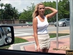 Gorgeous blondie teen girl Tucker Starr fucked in the car
